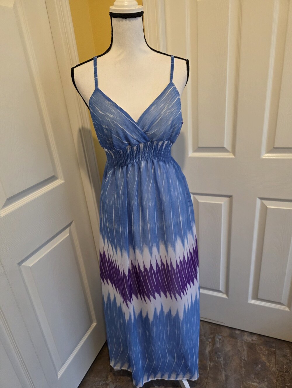 SHE'S COOL BLUE MAXI SKIRT, SIZE L